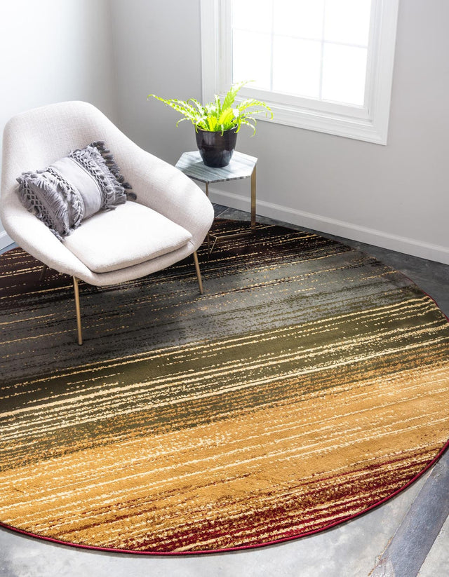 Beige 7' 10 x 7' 10 Barista Round Area Rug 100% Polypropylene Abstract Modern Geometric Carpet for Living Room Dining Office Dorm Room Decor for Sale at Rug Engine