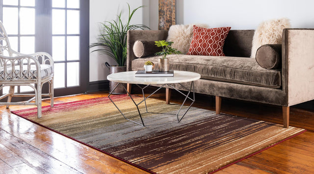 Beige 7' 10 x 10' Barista Rectangle Area Rug 100% Polypropylene Abstract Modern Geometric Carpet for Living Room Dining Office Dorm Room Decor for Sale at Rug Engine