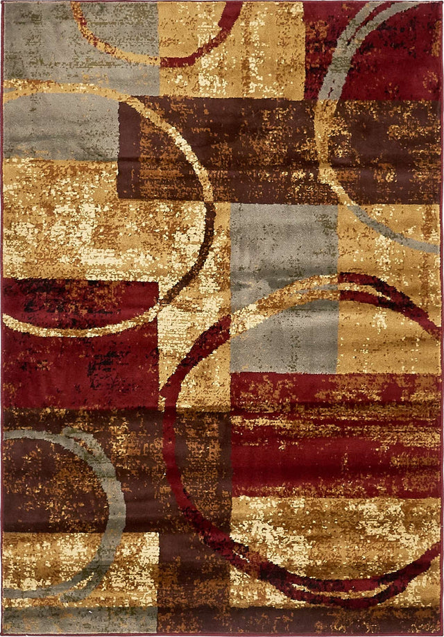 Multicolor 4' 1 x 6' 1 Barista Rectangle Area Rug Discounted Clearance Final Sale 100% Polypropylene Abstract Modern Geometric Carpet for Living Room Dining Office Dorm Room Decor for Sale at Rug Engine