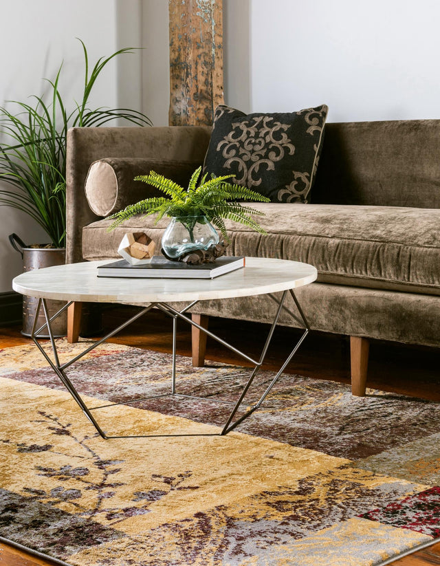 Beige 6' 1 x 9' Barista Rectangle Area Rug 100% Polypropylene Abstract Modern Geometric Carpet for Living Room Dining Office Dorm Room Decor for Sale at Rug Engine