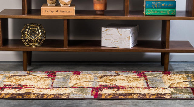 Multicolor 2' 2 x 12' Barista Runner Area Rug 100% Polypropylene Abstract Modern Geometric Carpet for Living Room Dining Office Dorm Room Decor for Sale at Rug Engine