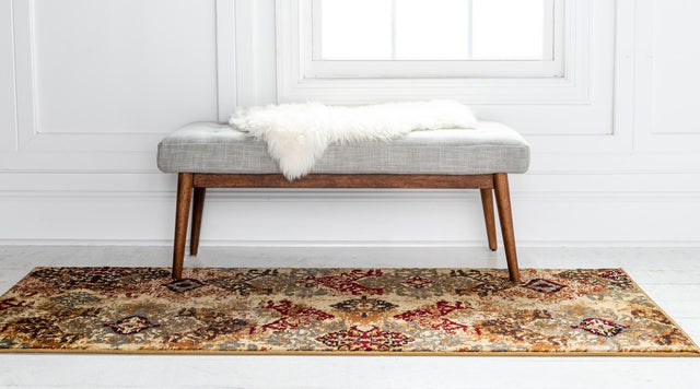 Beige 2' 7 x 10' Barista Runner Area Rug 100% Polypropylene Abstract Modern Geometric Carpet for Living Room Dining Office Dorm Room Decor for Sale at Rug Engine
