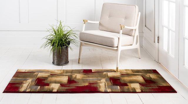 Multicolor 2' x 6' 1 Barista Runner Area Rug 100% Polypropylene Abstract Modern Geometric Carpet for Living Room Dining Office Dorm Room Decor for Sale at Rug Engine