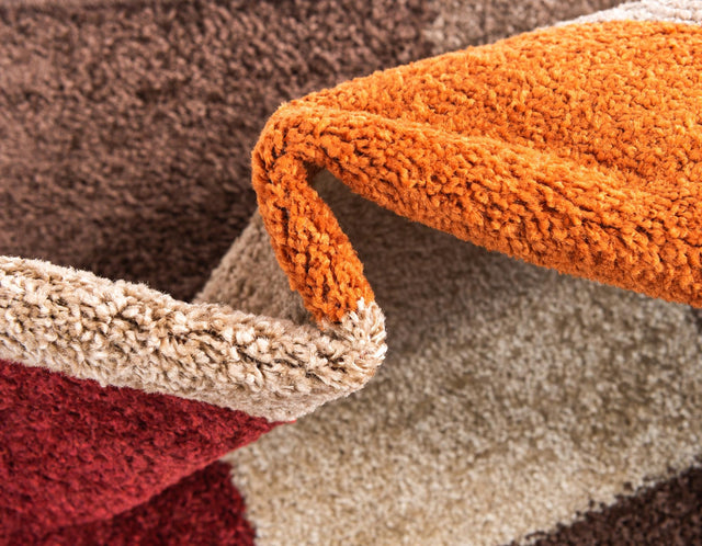 Multicolor 8' x 8' Autumn Round Area Rug 100% Polypropylene Durable Jute Backing Living Dining Room Bedroom Office Modern Decor Carpet for Sale at Rug Engine