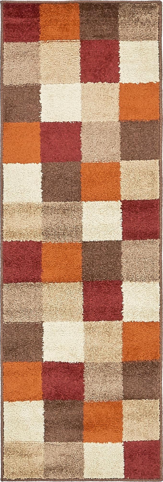 Multicolor 2' x 6' 1 Autumn Runner Area Rug 100% Polypropylene Durable Jute Backing Living Dining Room Bedroom Office Modern Decor Carpet for Sale at Rug Engine