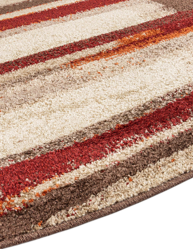 Multicolor 7' 10 x 7' 10 Autumn Round Area Rug 100% Polypropylene Durable Jute Backing Living Dining Room Bedroom Office Modern Decor Carpet for Sale at Rug Engine