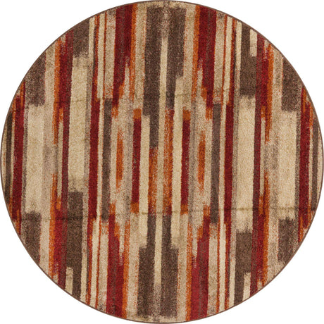 Multicolor 7' 10 x 7' 10 Autumn Round Area Rug 100% Polypropylene Durable Jute Backing Living Dining Room Bedroom Office Modern Decor Carpet for Sale at Rug Engine