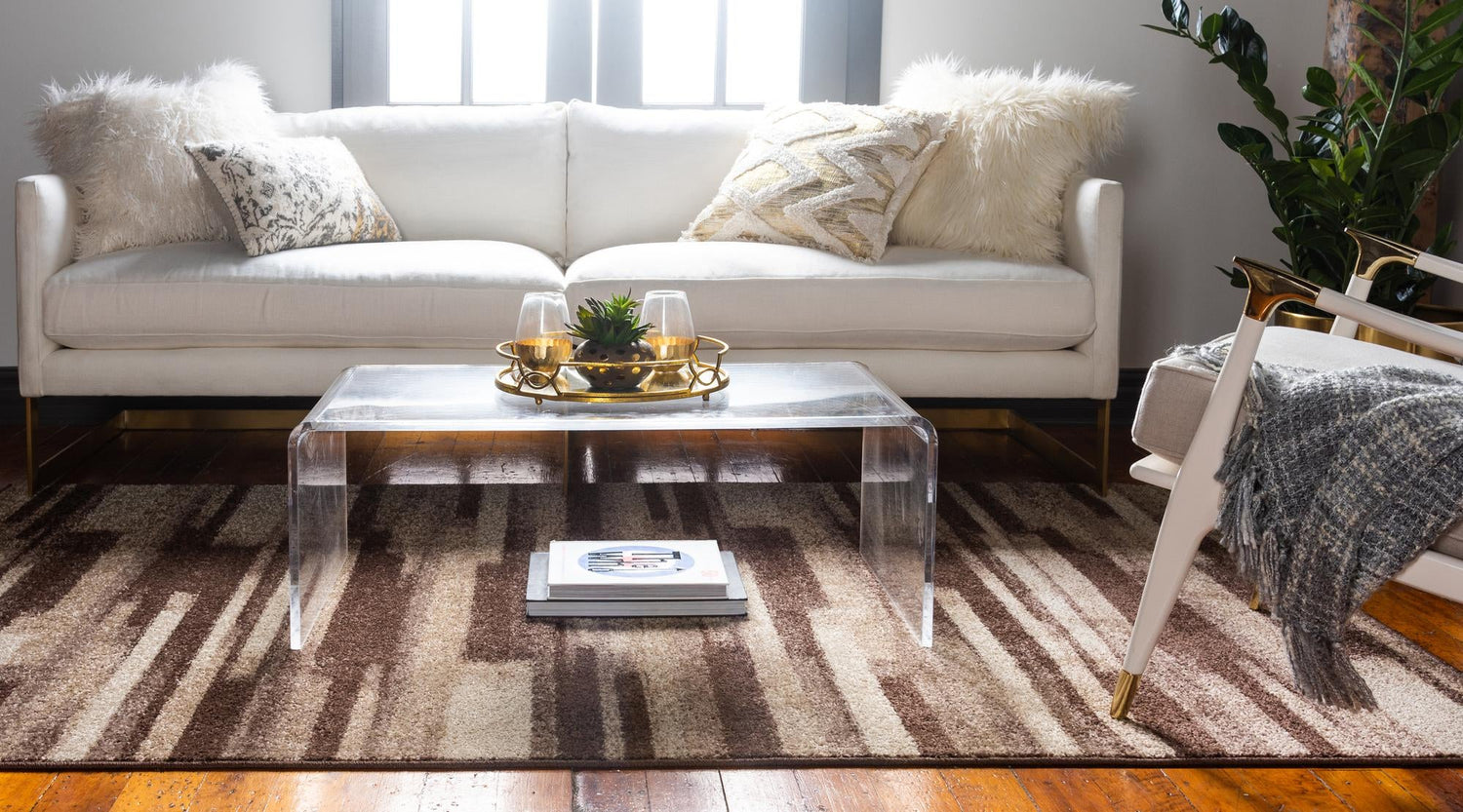 Brown 5' 3 x 8' Autumn Rectangle Area Rug 100% Polypropylene Durable Jute Backing Living Dining Room Bedroom Office Modern Decor Carpet for Sale at Rug Engine