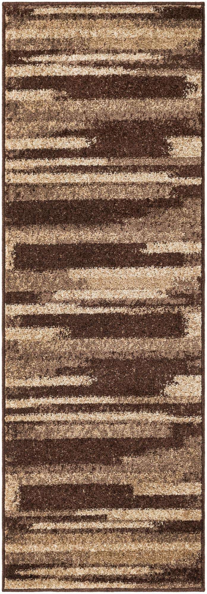 Brown 2' x 6' 1 Autumn Runner Area Rug 100% Polypropylene Durable Jute Backing Living Dining Room Bedroom Office Modern Decor Carpet for Sale at Rug Engine