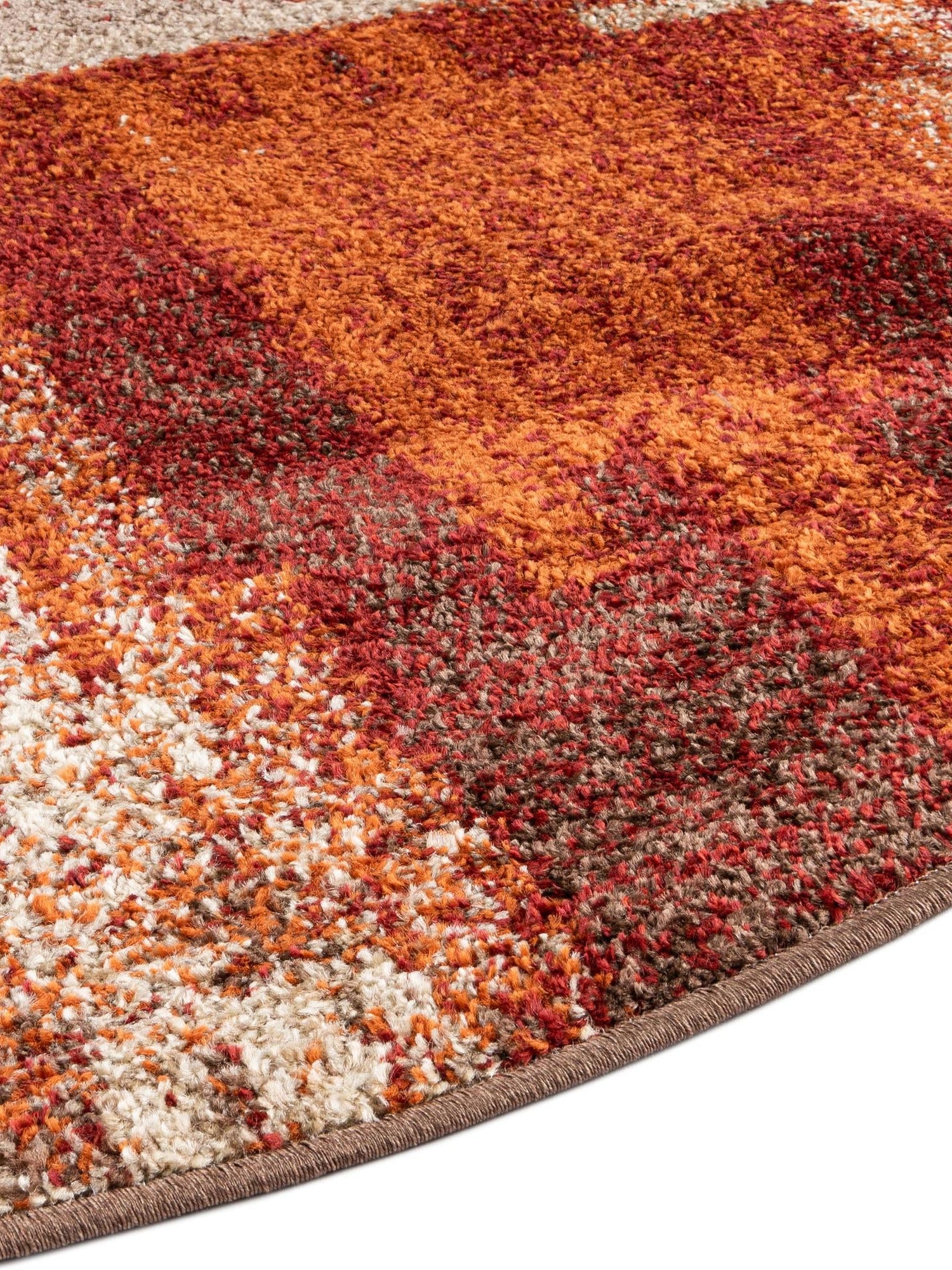 Multicolor 7' 10 x 7' 10 Autumn Round Area Rug 100% Polypropylene Durable Jute Backing Living Dining Room Bedroom Office Modern Decor Carpet for Sale at Rug Engine