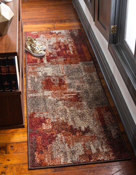 Multicolor 2' 7 x 10' Autumn Runner Area Rug 100% Polypropylene Durable Jute Backing Living Dining Room Bedroom Office Modern Decor Carpet for Sale at Rug Engine