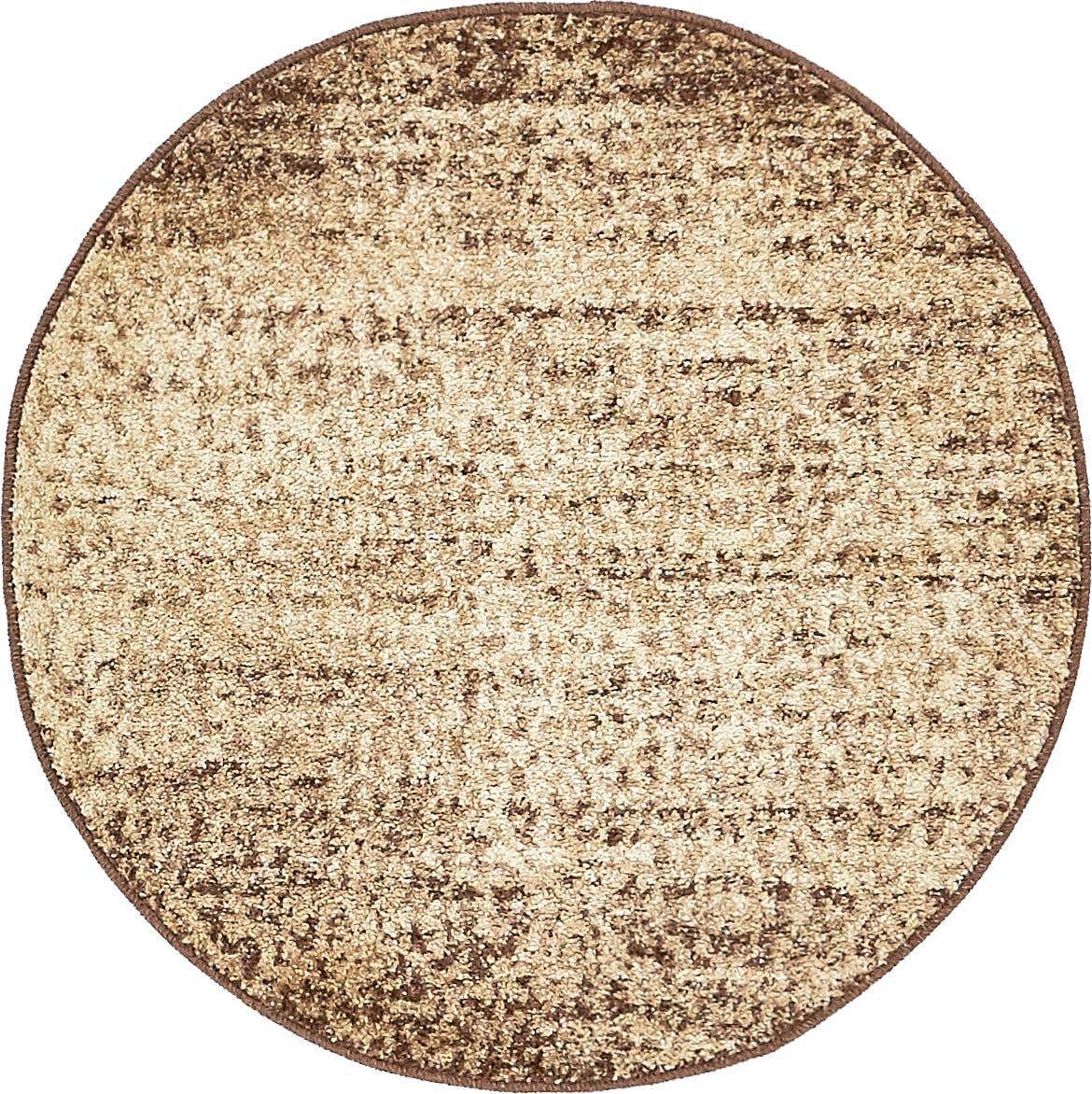 Beige 3' 1 x 3' 1 Autumn Round Area Rug 100% Polypropylene Durable Jute Backing Living Dining Room Bedroom Office Modern Decor Carpet for Sale at Rug Engine