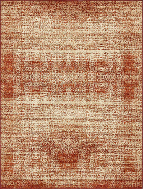 Terracotta 9' x 12' Autumn Rectangle Area Rug 100% Polypropylene Durable Jute Backing Living Dining Room Bedroom Office Modern Decor Carpet for Sale at Rug Engine