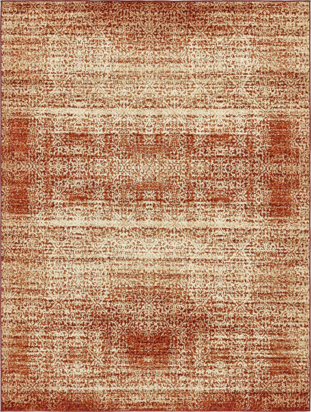 Terracotta 9' x 12' Autumn Rectangle Area Rug 100% Polypropylene Durable Jute Backing Living Dining Room Bedroom Office Modern Decor Carpet for Sale at Rug Engine