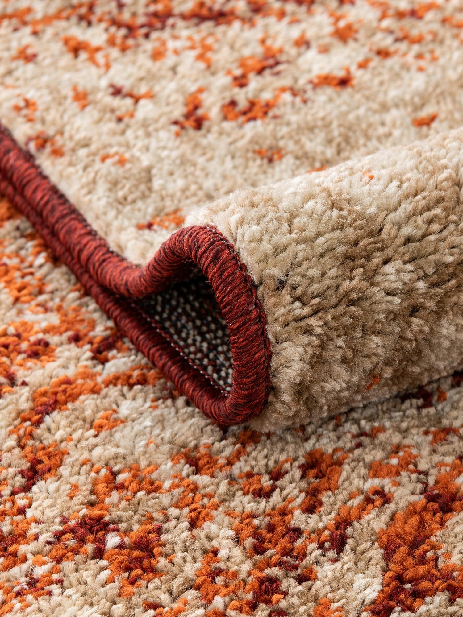 Terracotta 9' x 12' Autumn Rectangle Area Rug 100% Polypropylene Durable Jute Backing Living Dining Room Bedroom Office Modern Decor Carpet for Sale at Rug Engine
