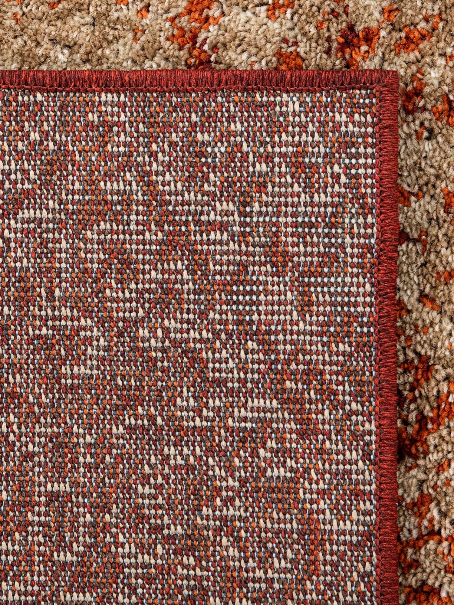 Terracotta 9' x 12' Autumn Rectangle Area Rug 100% Polypropylene Durable Jute Backing Living Dining Room Bedroom Office Modern Decor Carpet for Sale at Rug Engine