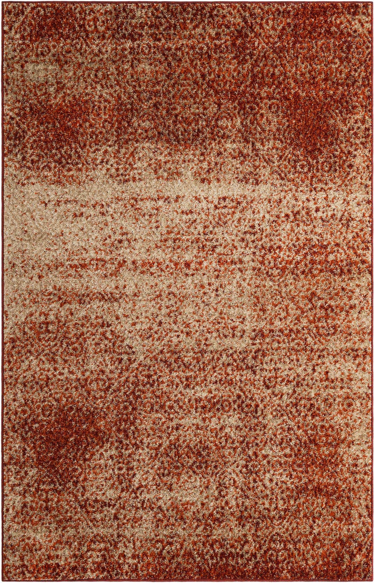 Terracotta 5' 3 x 8' Autumn Rectangle Area Rug 100% Polypropylene Durable Jute Backing Living Dining Room Bedroom Office Modern Decor Carpet for Sale at Rug Engine