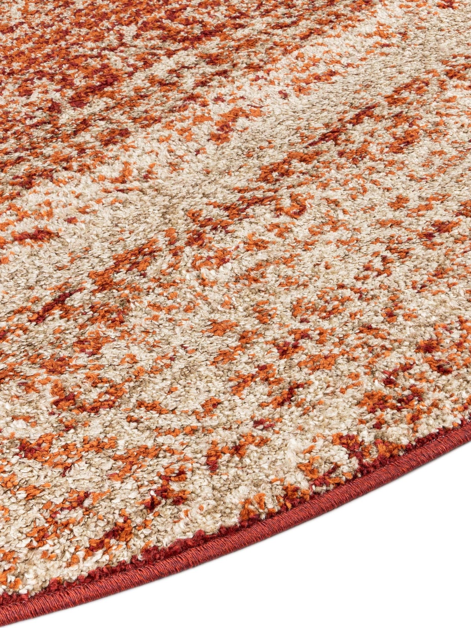 Terracotta 7' 10 x 7' 10 Autumn Round Area Rug 100% Polypropylene Durable Jute Backing Living Dining Room Bedroom Office Modern Decor Carpet for Sale at Rug Engine