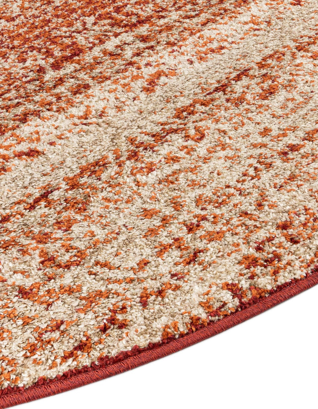 Terracotta 7' 10 x 7' 10 Autumn Round Area Rug 100% Polypropylene Durable Jute Backing Living Dining Room Bedroom Office Modern Decor Carpet for Sale at Rug Engine