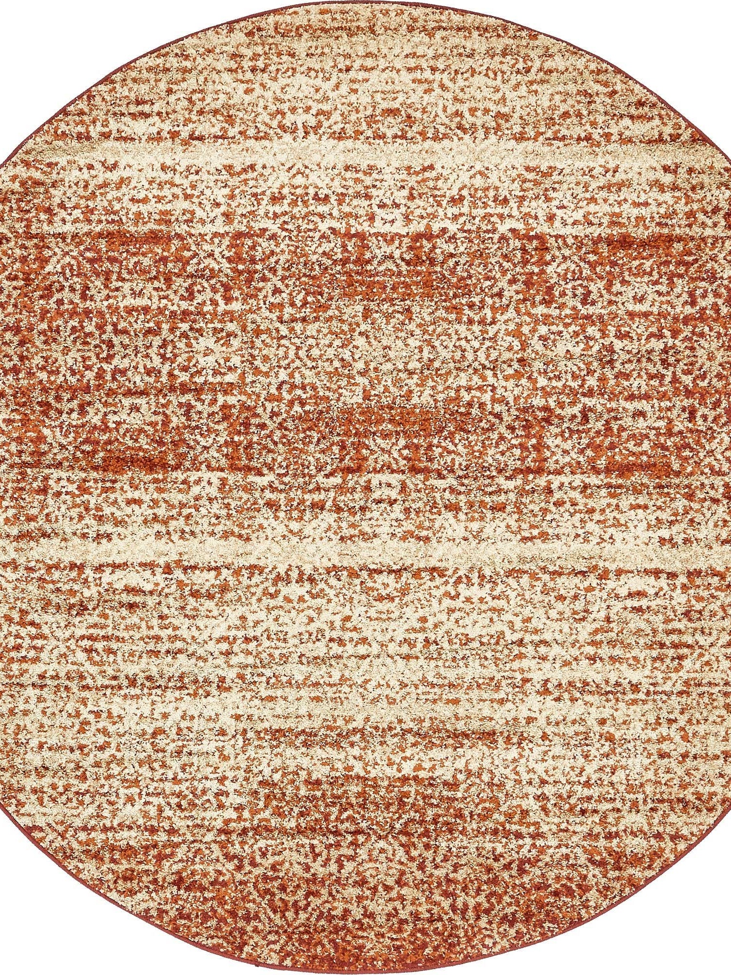 Terracotta 7' 10 x 7' 10 Autumn Round Area Rug 100% Polypropylene Durable Jute Backing Living Dining Room Bedroom Office Modern Decor Carpet for Sale at Rug Engine