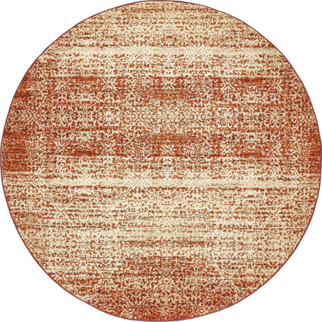 Terracotta 7' 10 x 7' 10 Autumn Round Area Rug 100% Polypropylene Durable Jute Backing Living Dining Room Bedroom Office Modern Decor Carpet for Sale at Rug Engine