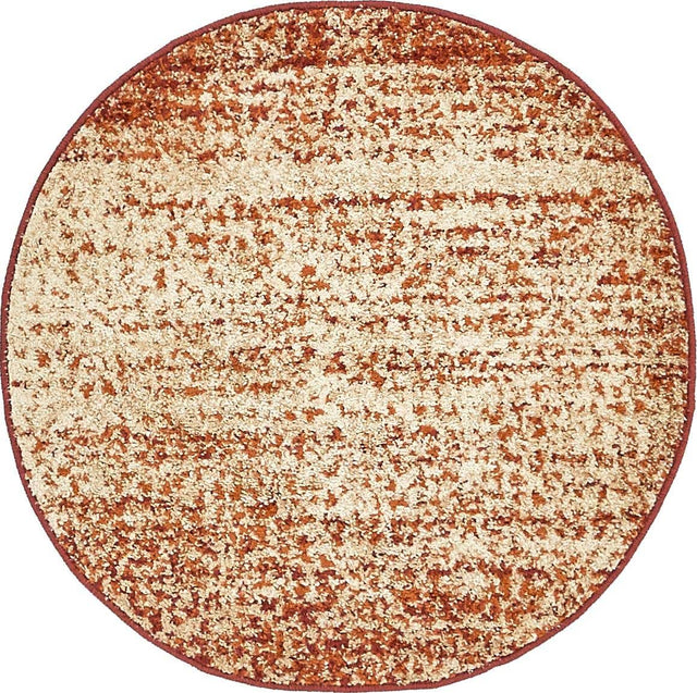 Terracotta 3' 1 x 3' 1 Autumn Round Area Rug 100% Polypropylene Durable Jute Backing Living Dining Room Bedroom Office Modern Decor Carpet for Sale at Rug Engine