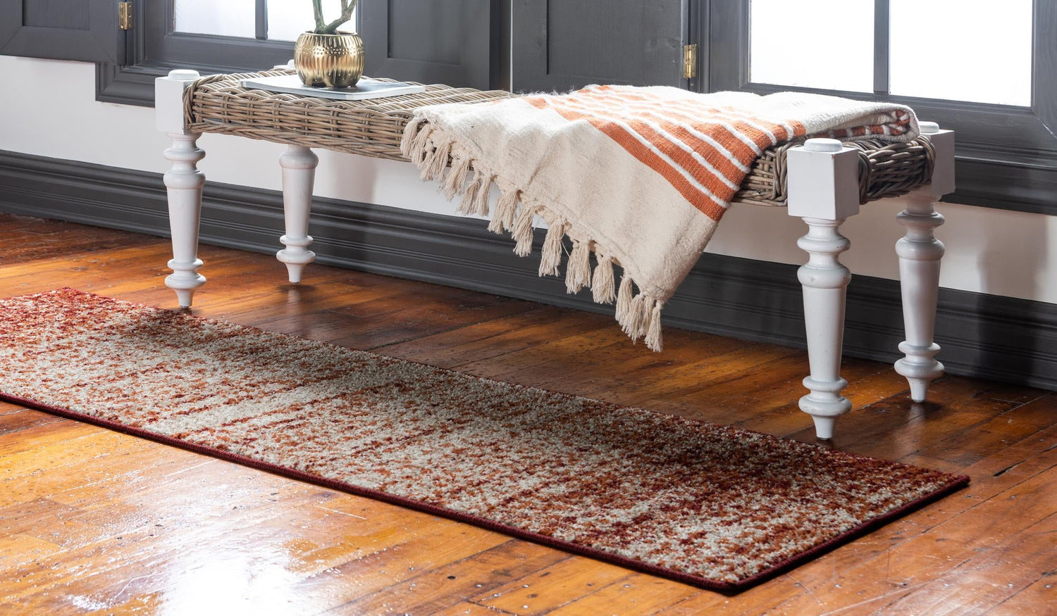 Terracotta 2' 7 x 10' Autumn Runner Area Rug 100% Polypropylene Durable Jute Backing Living Dining Room Bedroom Office Modern Decor Carpet for Sale at Rug Engine