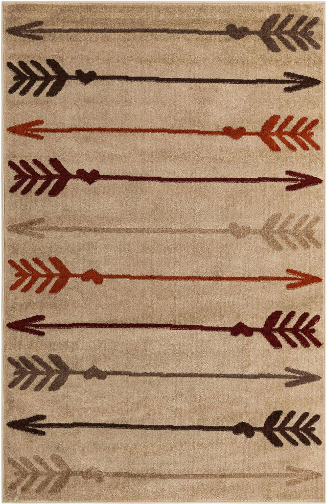 Beige 5' 3 x 8' Autumn Rectangle Area Rug 100% Polypropylene Durable Jute Backing Living Dining Room Bedroom Office Modern Decor Carpet for Sale at Rug Engine