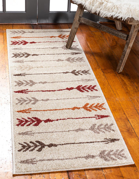 Beige 2' x 6' 1 Autumn Runner Area Rug 100% Polypropylene Durable Jute Backing Living Dining Room Bedroom Office Modern Decor Carpet for Sale at Rug Engine