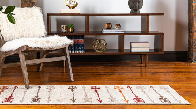 Beige 2' x 6' 1 Autumn Runner Area Rug 100% Polypropylene Durable Jute Backing Living Dining Room Bedroom Office Modern Decor Carpet for Sale at Rug Engine