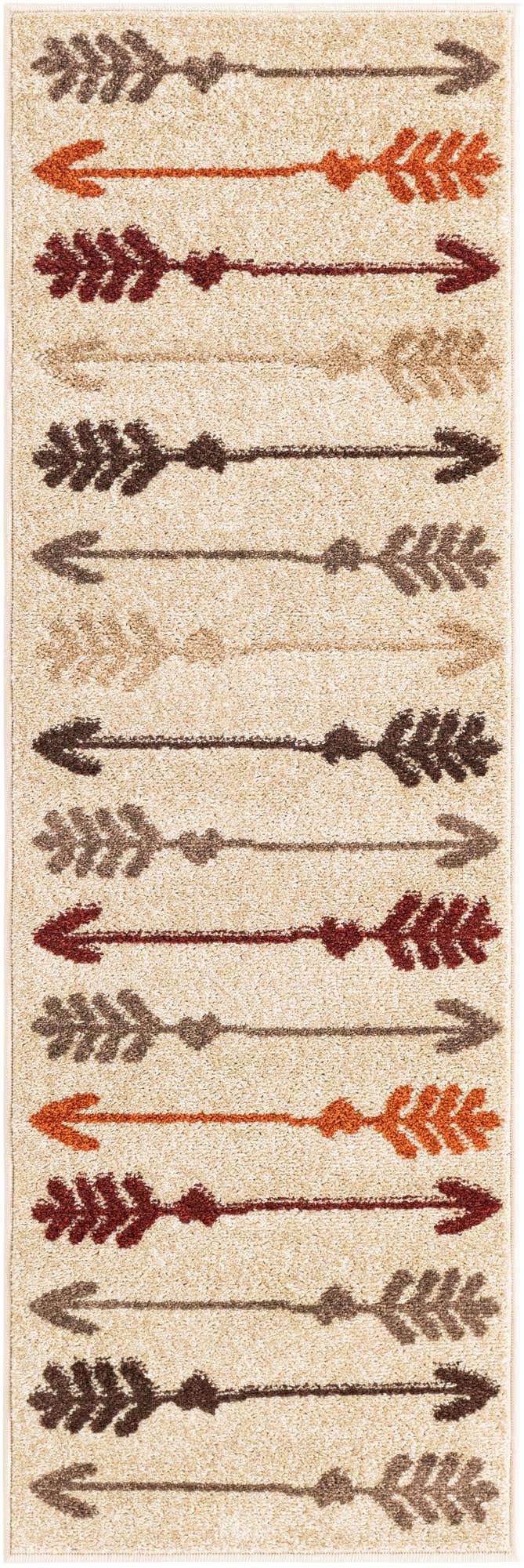Beige 2' x 6' 1 Autumn Runner Area Rug 100% Polypropylene Durable Jute Backing Living Dining Room Bedroom Office Modern Decor Carpet for Sale at Rug Engine