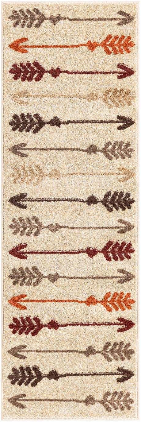 Beige 2' x 6' 1 Autumn Runner Area Rug 100% Polypropylene Durable Jute Backing Living Dining Room Bedroom Office Modern Decor Carpet for Sale at Rug Engine