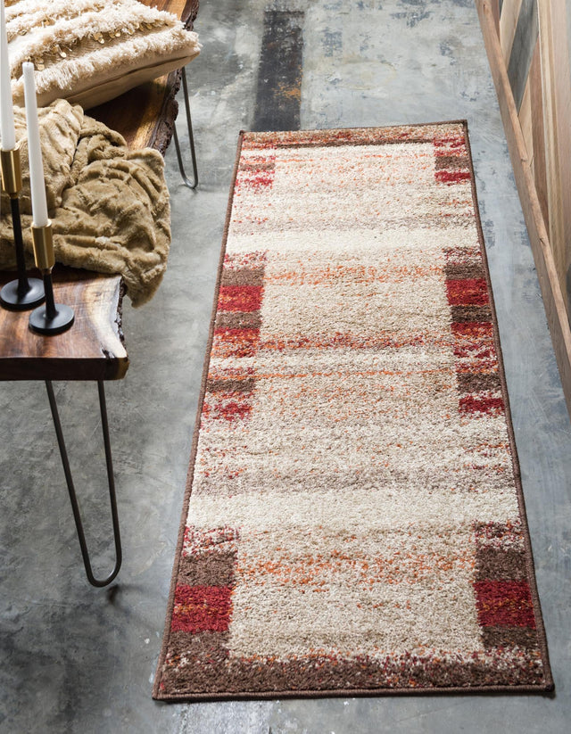 Beige 2' x 6' 1 Autumn Runner Area Rug 100% Polypropylene Durable Jute Backing Living Dining Room Bedroom Office Modern Decor Carpet for Sale at Rug Engine