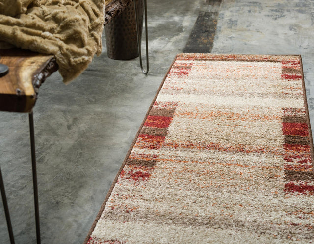 Beige 2' x 6' 1 Autumn Runner Area Rug 100% Polypropylene Durable Jute Backing Living Dining Room Bedroom Office Modern Decor Carpet for Sale at Rug Engine