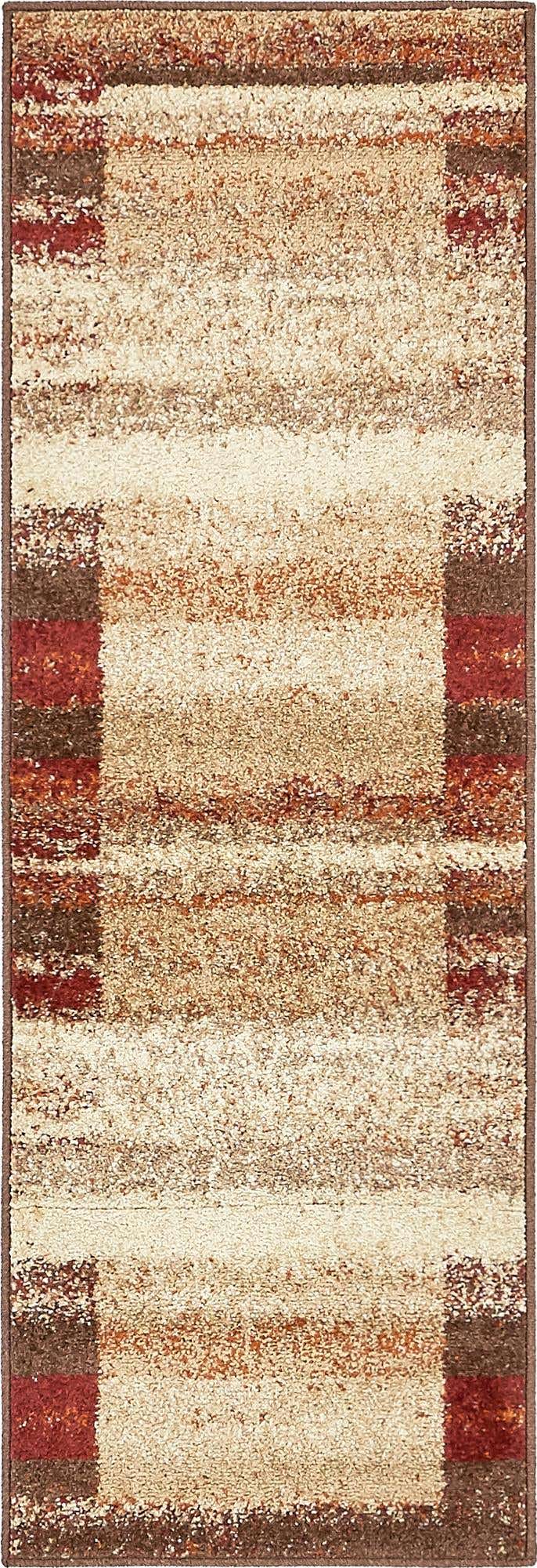 Beige 2' x 6' 1 Autumn Runner Area Rug 100% Polypropylene Durable Jute Backing Living Dining Room Bedroom Office Modern Decor Carpet for Sale at Rug Engine