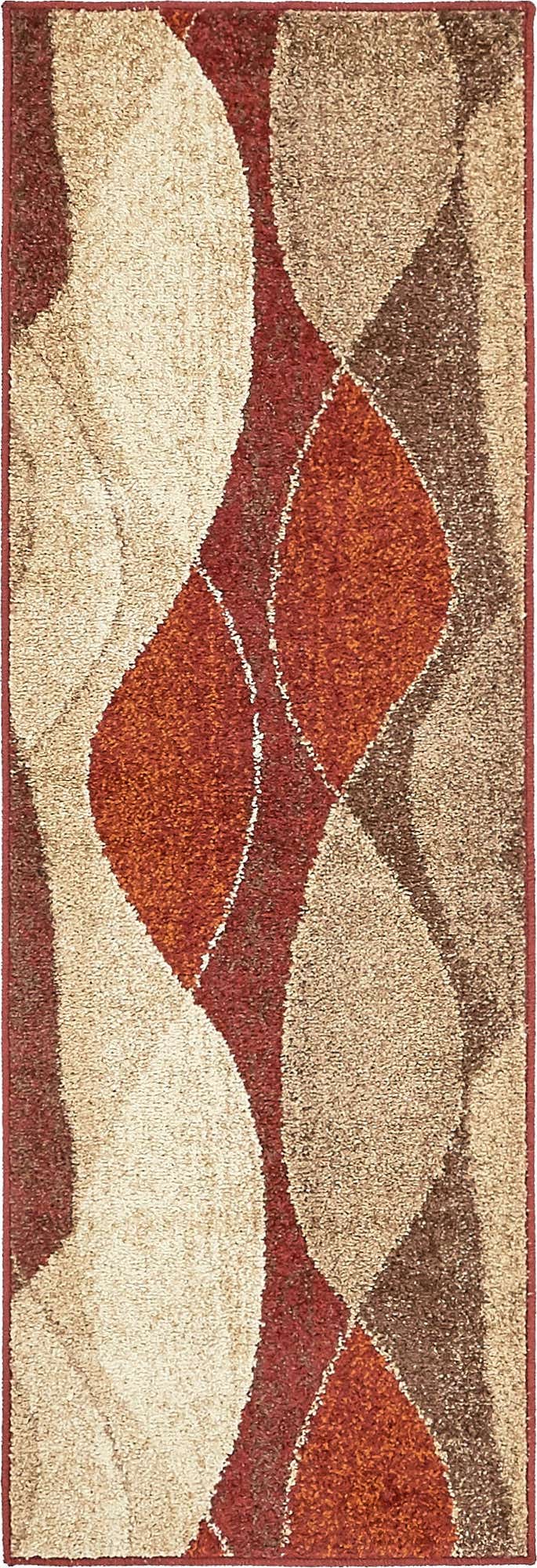 Multicolor 2' x 6' 1 Autumn Runner Area Rug 100% Polypropylene Durable Jute Backing Living Dining Room Bedroom Office Modern Decor Carpet for Sale at Rug Engine