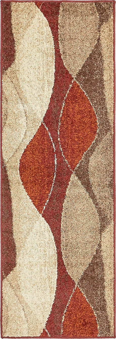 Multicolor 2' x 6' 1 Autumn Runner Area Rug 100% Polypropylene Durable Jute Backing Living Dining Room Bedroom Office Modern Decor Carpet for Sale at Rug Engine