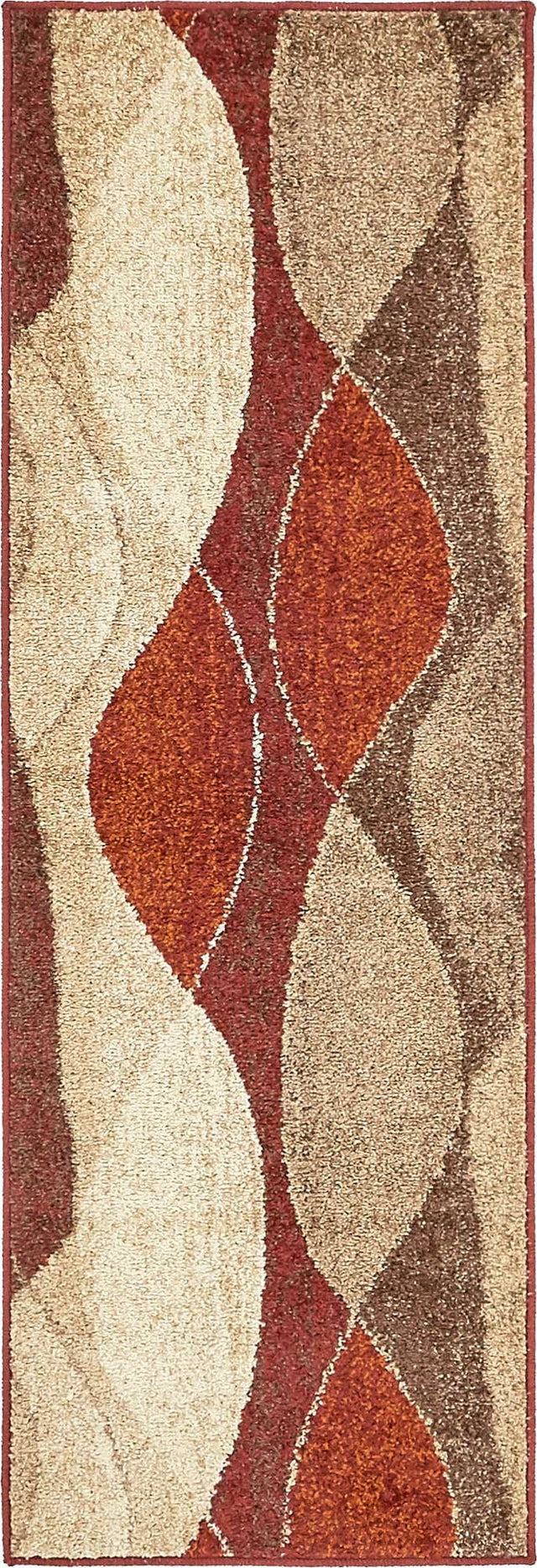 Multicolor 2' x 6' 1 Autumn Runner Area Rug 100% Polypropylene Durable Jute Backing Living Dining Room Bedroom Office Modern Decor Carpet for Sale at Rug Engine