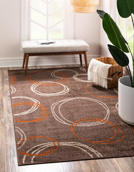 Brown 8' x 10' Autumn Rectangle Area Rug 100% Polypropylene Durable Jute Backing Living Dining Room Bedroom Office Modern Decor Carpet for Sale at Rug Engine
