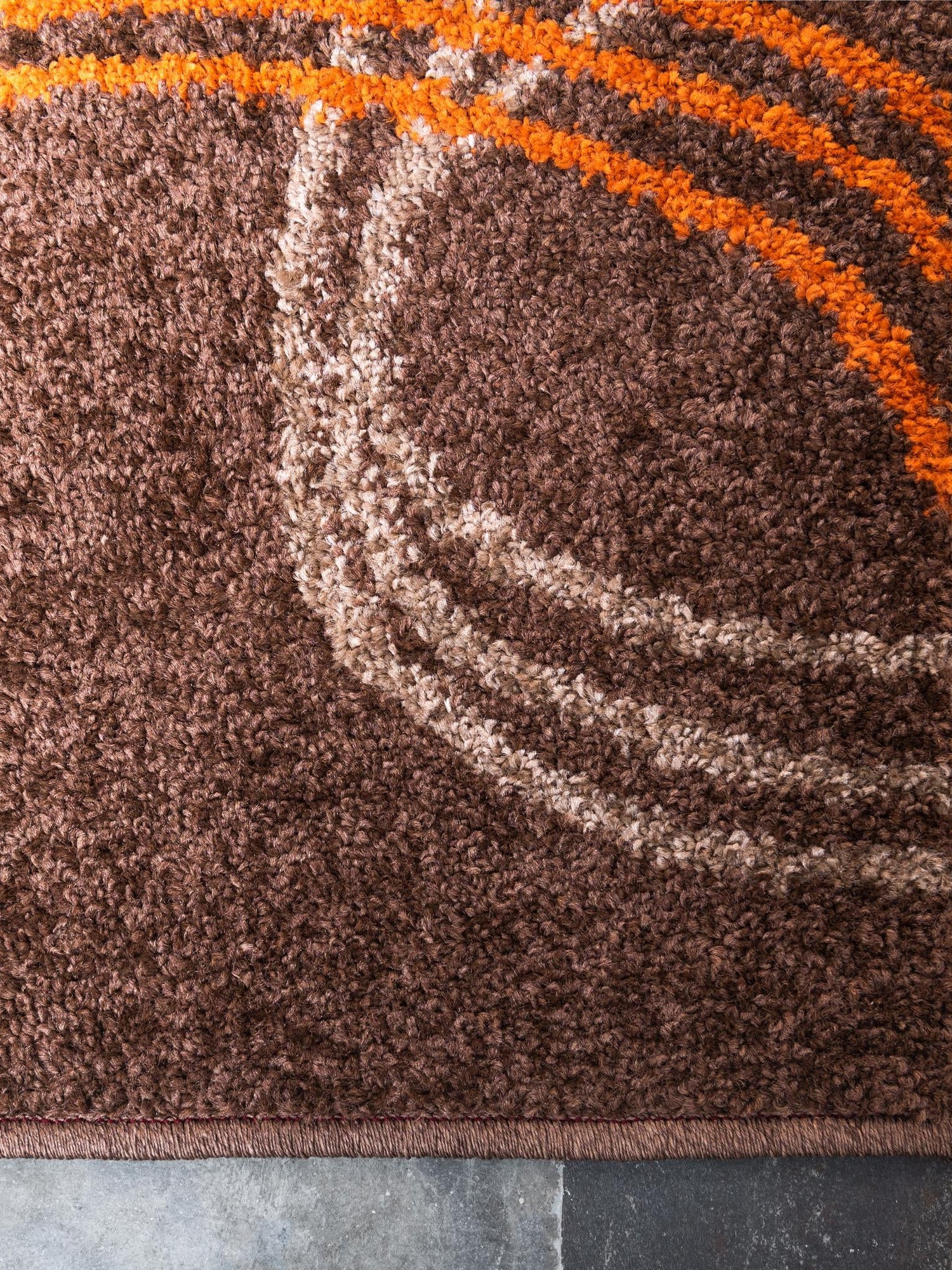 Brown 5' 1 x 8' Autumn Rectangle Area Rug 100% Polypropylene Durable Jute Backing Living Dining Room Bedroom Office Modern Decor Carpet for Sale at Rug Engine