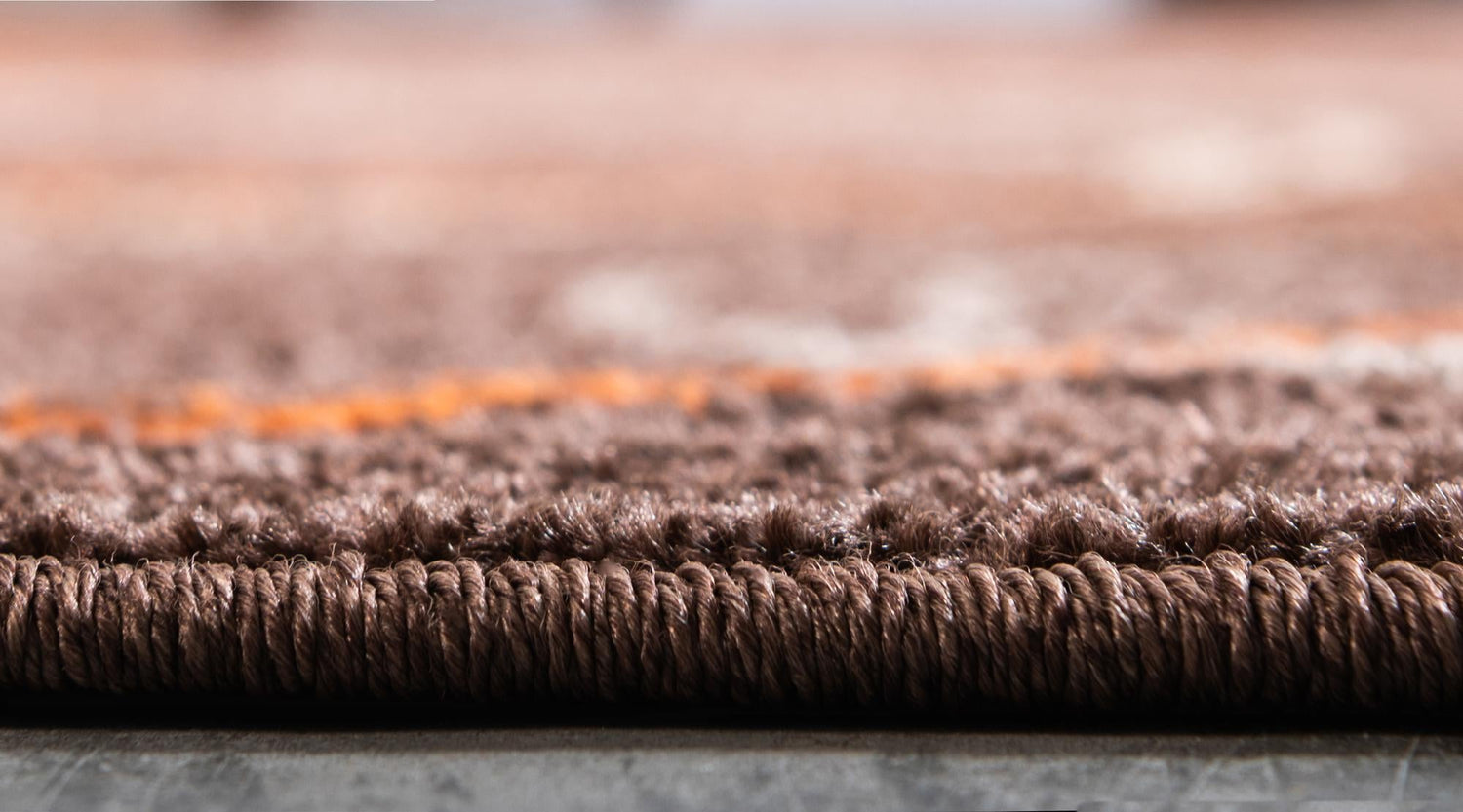 Brown 8' x 8' Autumn Round Area Rug 100% Polypropylene Durable Jute Backing Living Dining Room Bedroom Office Modern Decor Carpet for Sale at Rug Engine