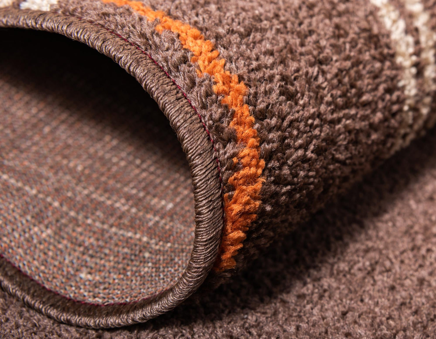 Brown 8' x 8' Autumn Round Area Rug 100% Polypropylene Durable Jute Backing Living Dining Room Bedroom Office Modern Decor Carpet for Sale at Rug Engine