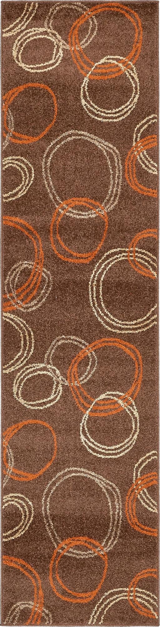 Brown 2' 7 x 10' Autumn Runner Area Rug 100% Polypropylene Durable Jute Backing Living Dining Room Bedroom Office Modern Decor Carpet for Sale at Rug Engine