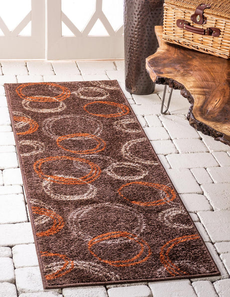 Brown 2' 7 x 10' Autumn Runner Area Rug 100% Polypropylene Durable Jute Backing Living Dining Room Bedroom Office Modern Decor Carpet for Sale at Rug Engine