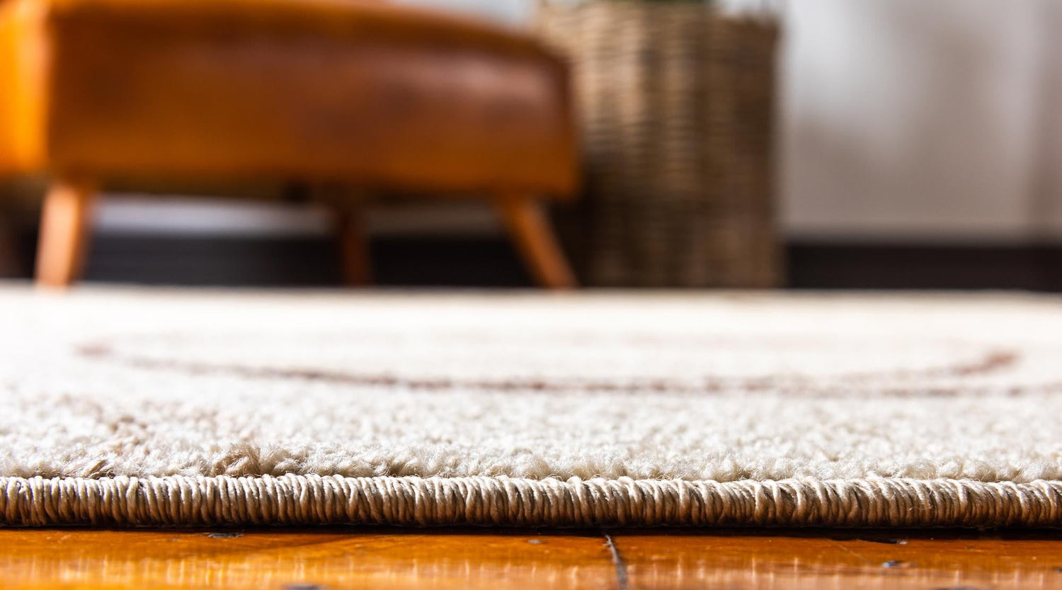 Beige 8' x 8' Autumn Round Area Rug 100% Polypropylene Durable Jute Backing Living Dining Room Bedroom Office Modern Decor Carpet for Sale at Rug Engine