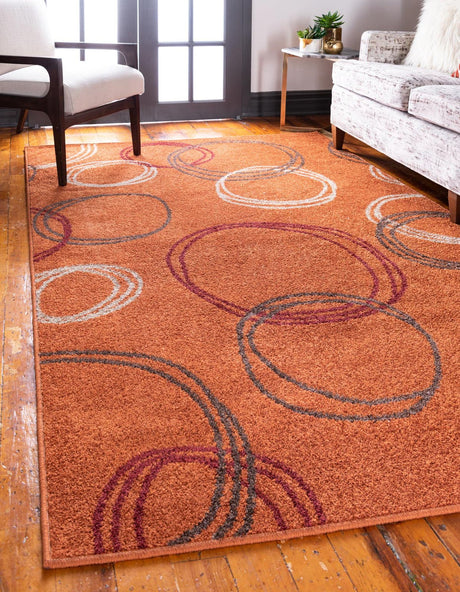 Terracotta 5' 1 x 8' Autumn Rectangle Area Rug 100% Polypropylene Durable Jute Backing Living Dining Room Bedroom Office Modern Decor Carpet for Sale at Rug Engine
