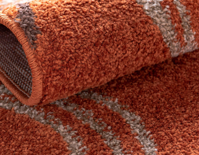 Terracotta 5' 1 x 8' Autumn Rectangle Area Rug 100% Polypropylene Durable Jute Backing Living Dining Room Bedroom Office Modern Decor Carpet for Sale at Rug Engine