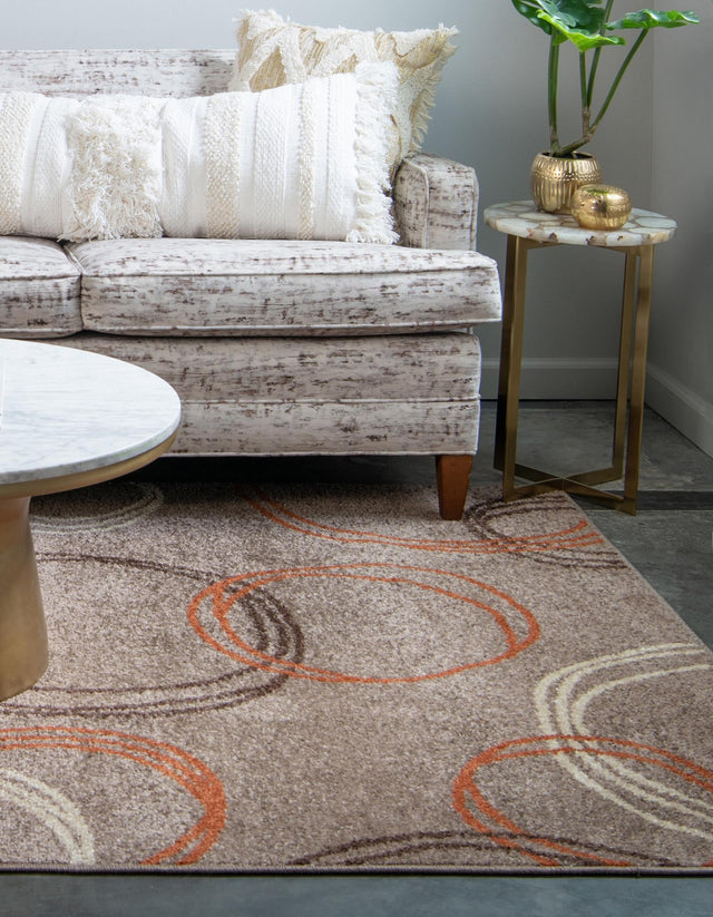 Light Brown 5' 1 x 8' Autumn Rectangle Area Rug 100% Polypropylene Durable Jute Backing Living Dining Room Bedroom Office Modern Decor Carpet for Sale at Rug Engine