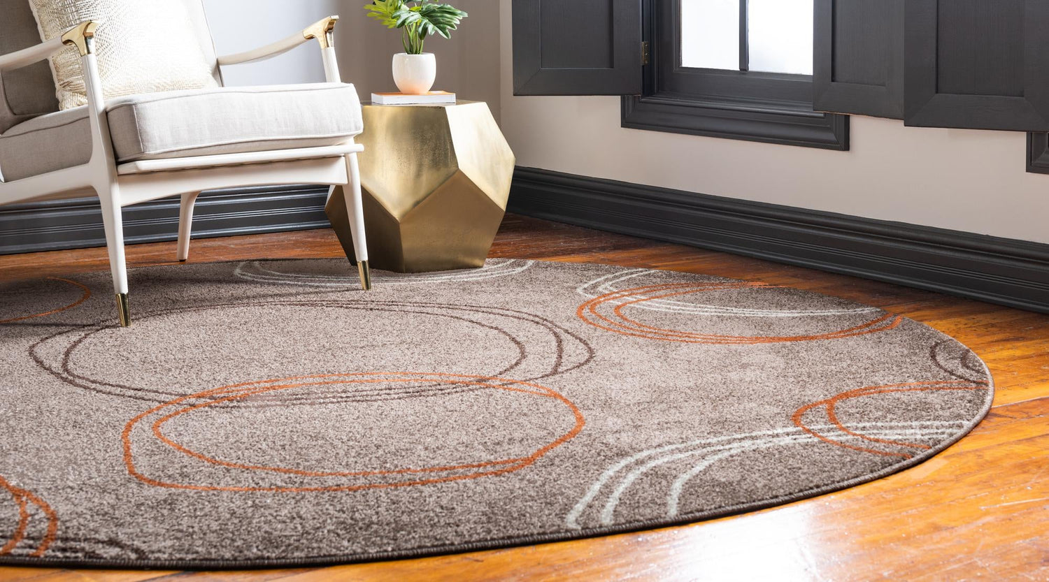 Light Brown 3' 3 x 3' 3 Autumn Round Area Rug 100% Polypropylene Durable Jute Backing Living Dining Room Bedroom Office Modern Decor Carpet for Sale at Rug Engine