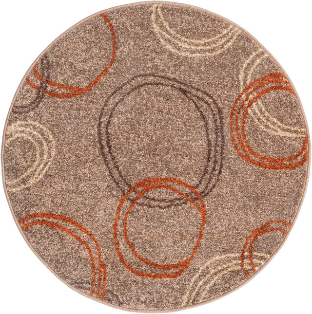 Light Brown 3' 3 x 3' 3 Autumn Round Area Rug 100% Polypropylene Durable Jute Backing Living Dining Room Bedroom Office Modern Decor Carpet for Sale at Rug Engine
